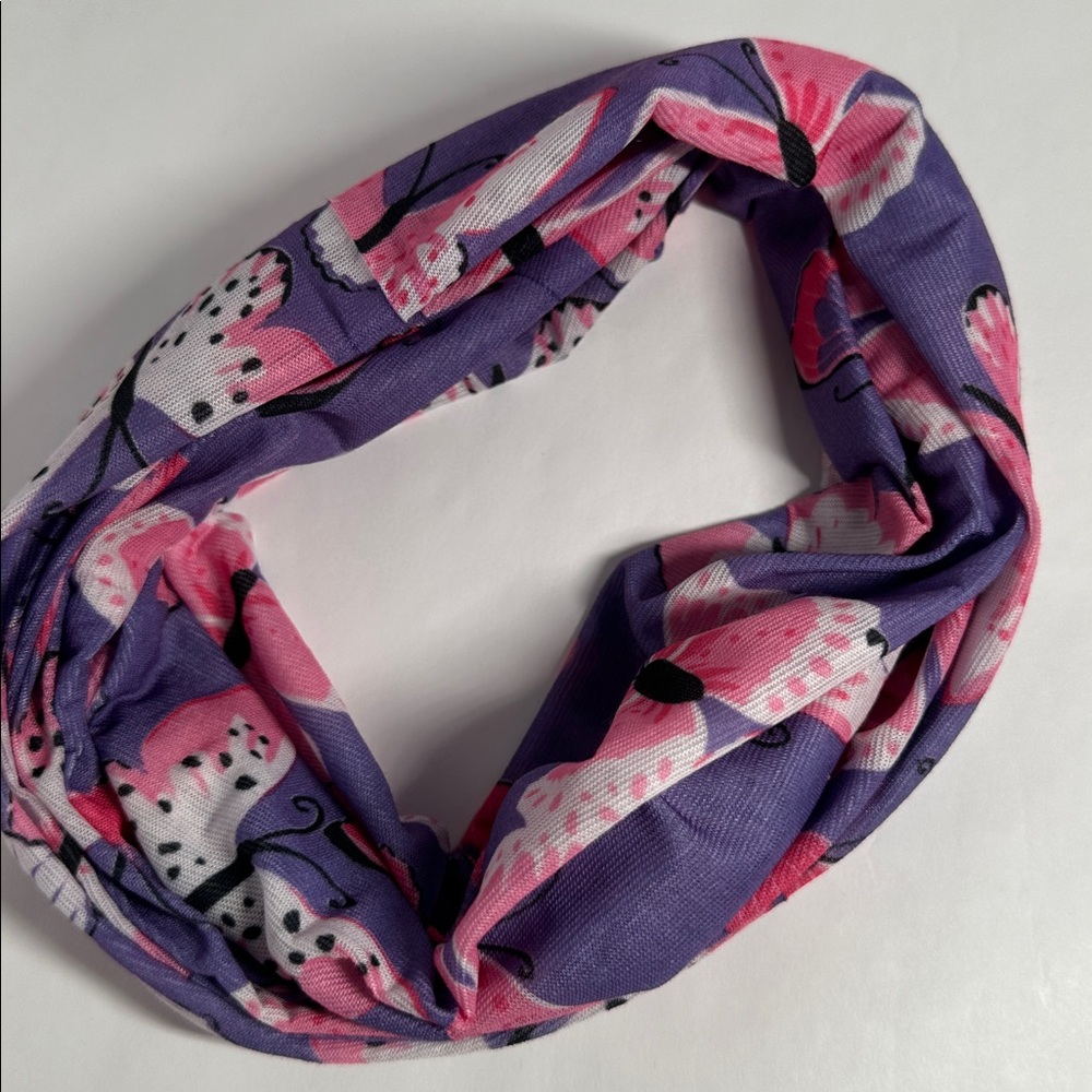 Wide Purple Butterfly Headband - #2079
